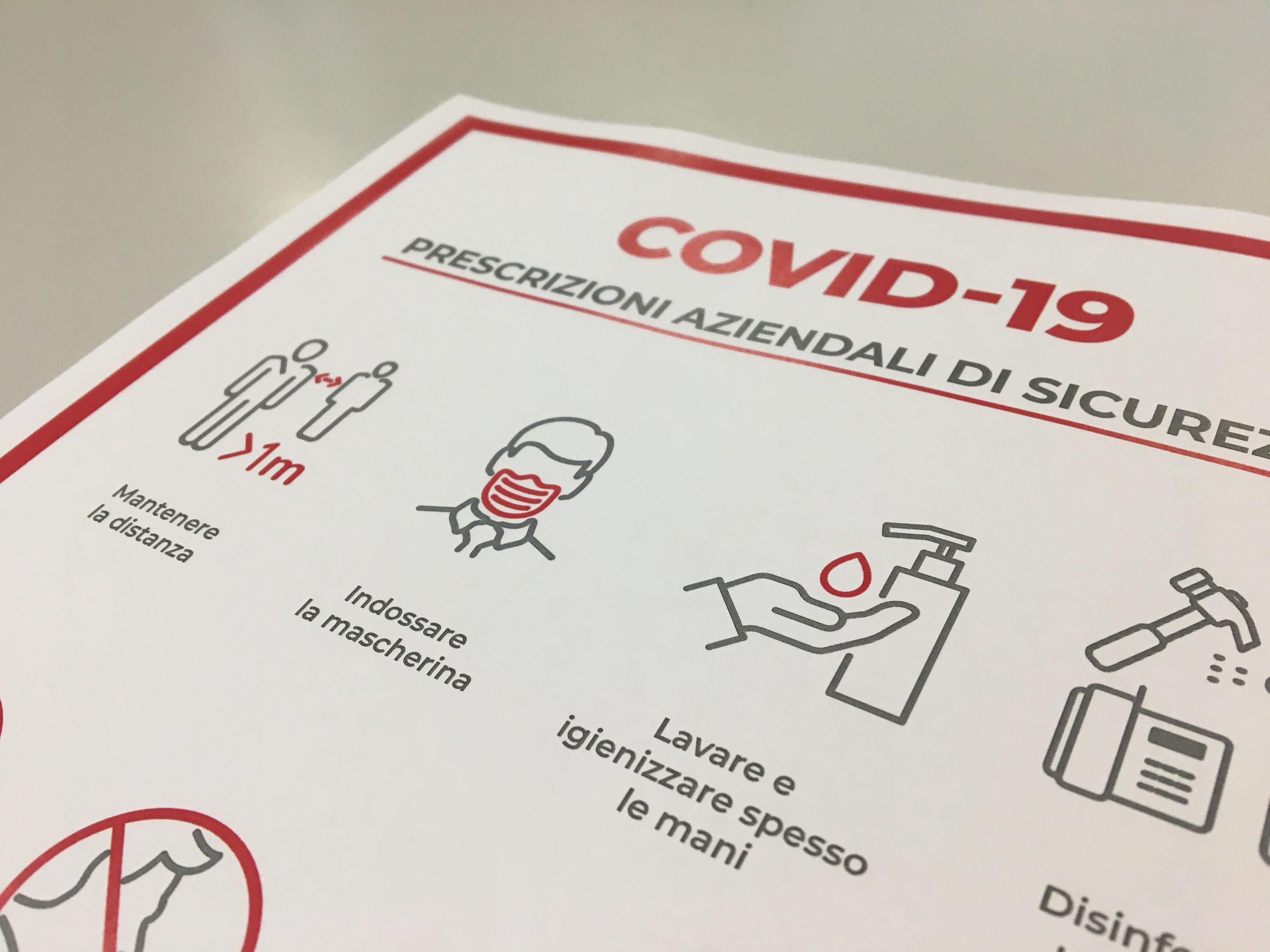 Pannello covid-19 prescrizioni